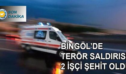 Bingöl’de terör saldırısı: 2 işçi şehit oldu