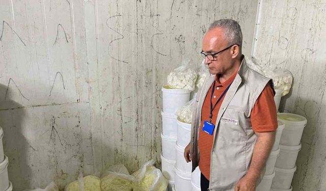 Gaziantep’te 1 ton 112 kilogram kaçak peynir ele geçirildi